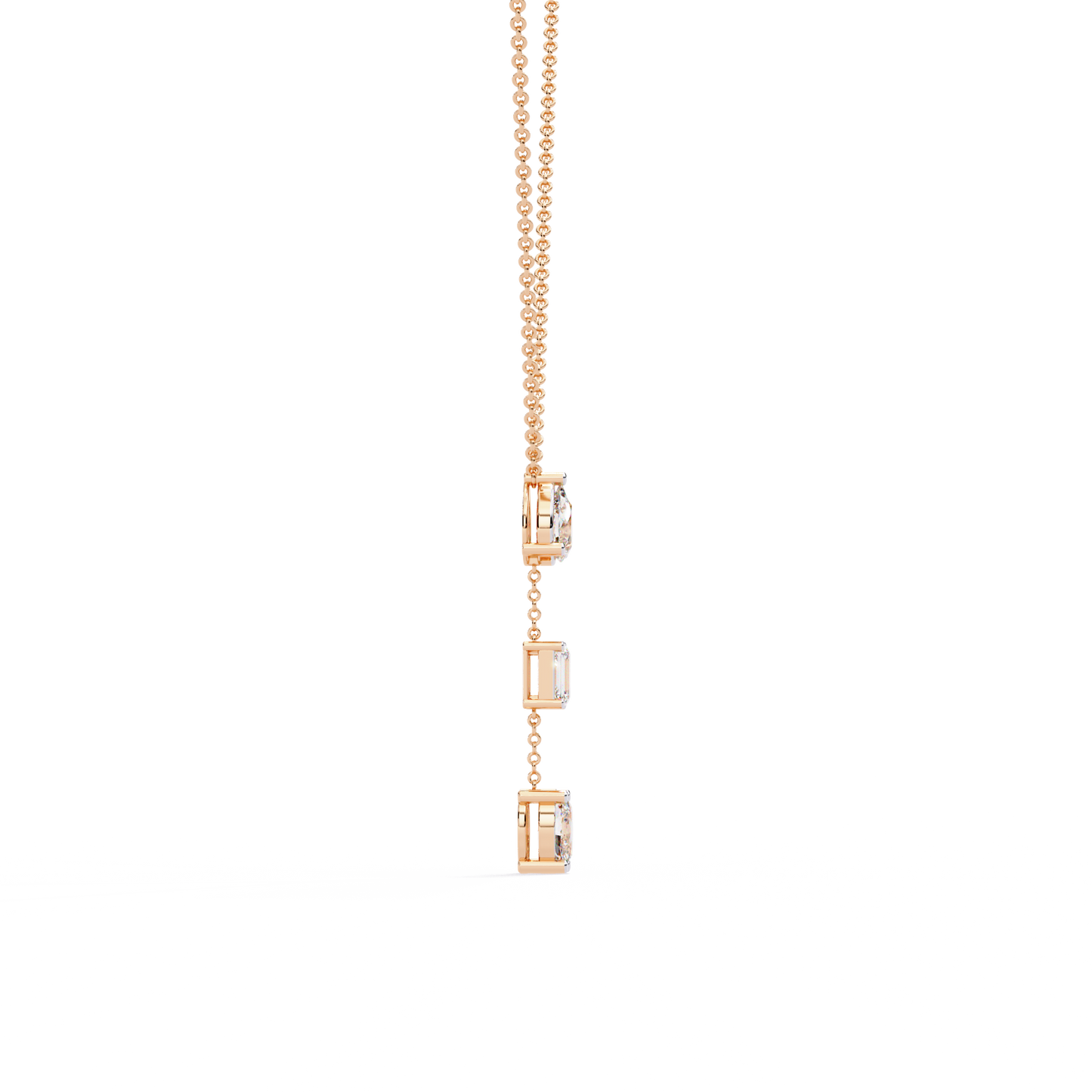 The Signature Multi-Shape Diamond Necklace In Gold - 1.54 Ct