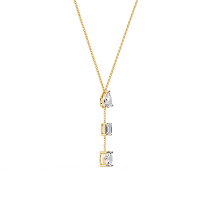 The Signature Multi-Shape Diamond Necklace In Gold - 1.54 Ct