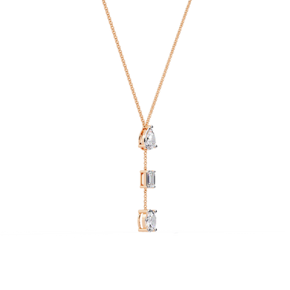 The Signature Multi-Shape Diamond Necklace In Gold - 1.54 Ct