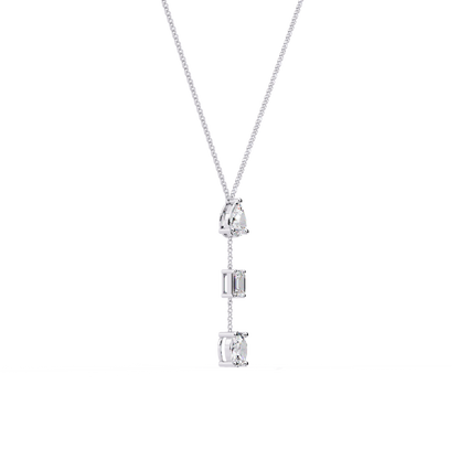 The Signature Multi-Shape Diamond Necklace In Gold - 1.54 Ct