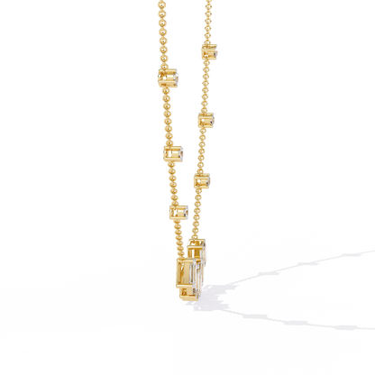 The Signature Multi-Shape Diamond Necklace In Gold - 3.28 Ct