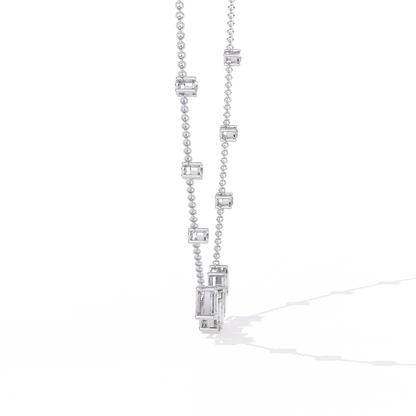 The Signature Multi-Shape Diamond Necklace In Gold - 3.28 Ct