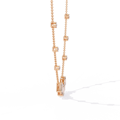 The Signature Multi-Shape Diamond Necklace In Gold - 3.28 Ct