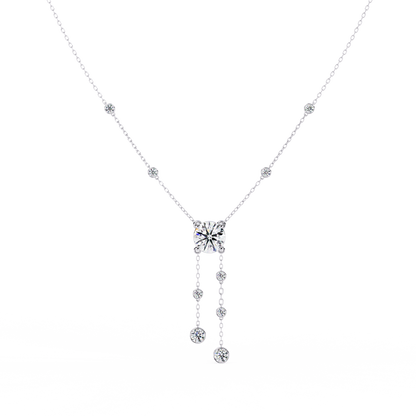 The Modern Heirloom Lariat Necklace In Gold- 0.66 Ct Round Brilliant Cut Lab Grown Diamonds
