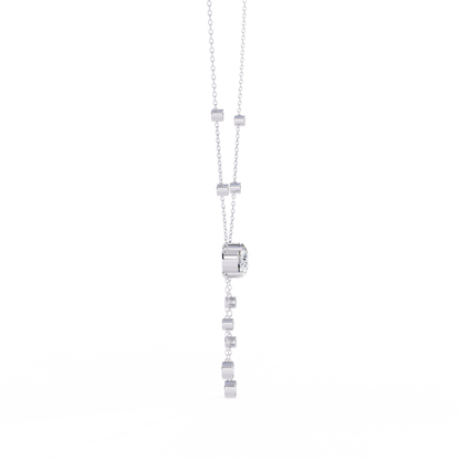 The Modern Heirloom Lariat Necklace In Gold- 0.66 Ct Round Brilliant Cut Lab Grown Diamonds