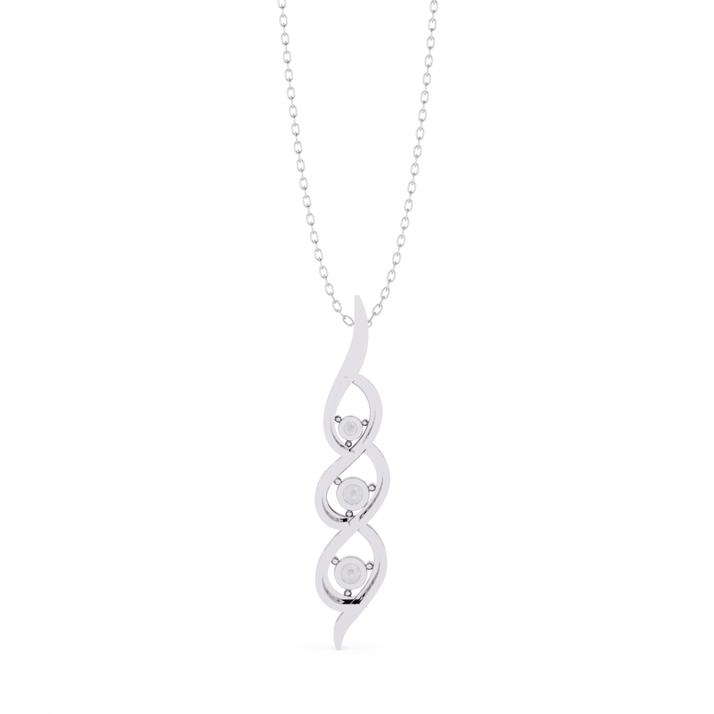 Vertical Infinity Diamond Pendant In Gold- 0.20 Ct Round Brilliant Cut