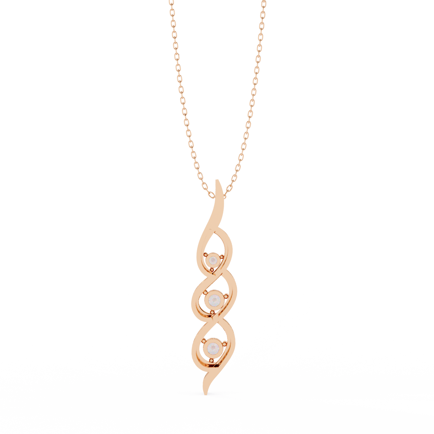 Vertical Infinity Diamond Pendant In Gold- 0.20 Ct Round Brilliant Cut