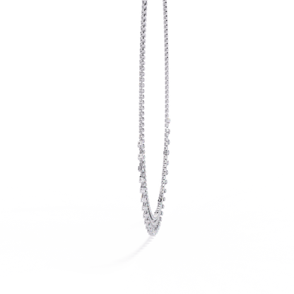 The Riviera Sparkle Necklace In Gold- 4.51Ct Round Brilliant Cut Lab Grown Diamonds