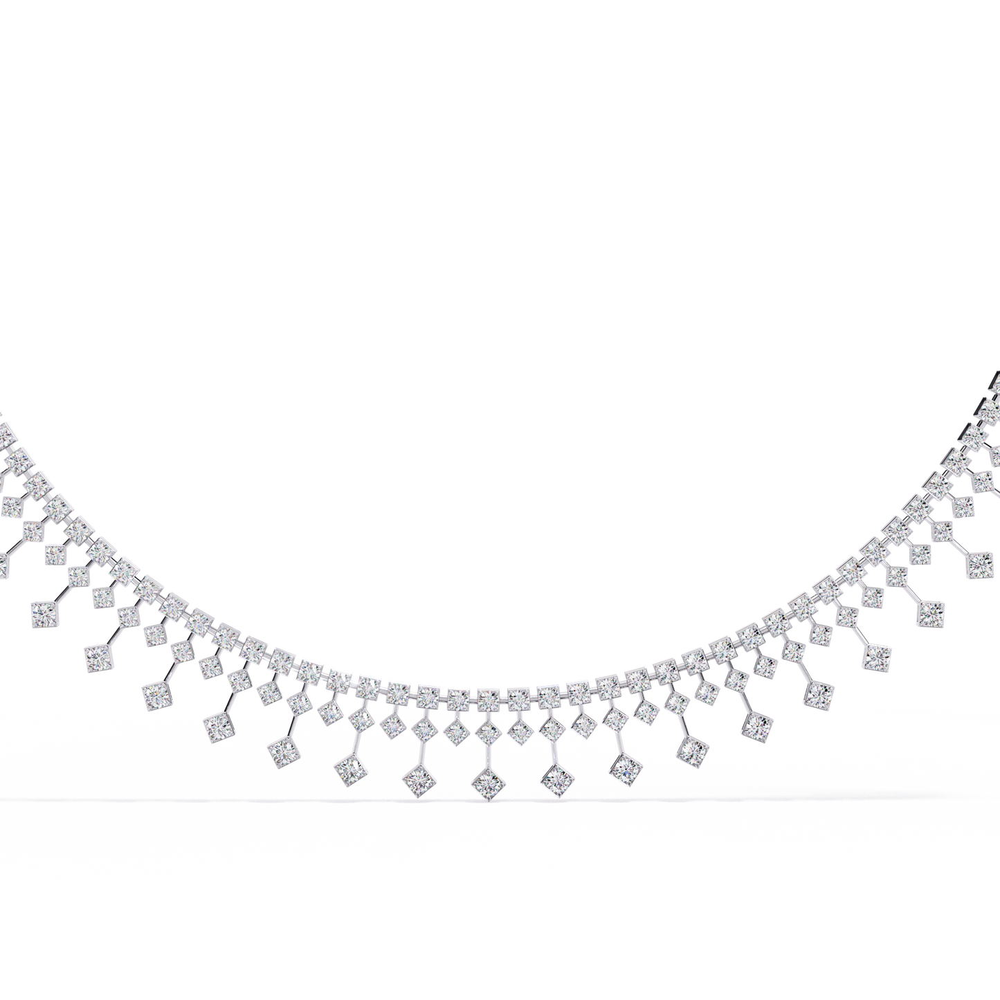 The Riviera Sparkle Necklace In Gold- 4.51Ct Round Brilliant Cut Lab Grown Diamonds