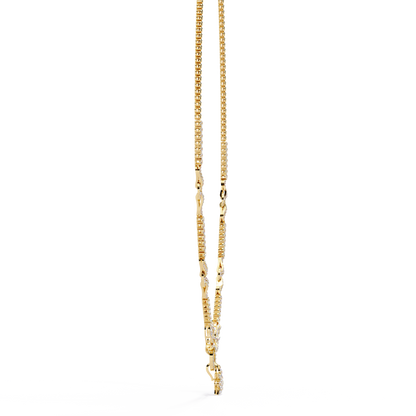 Intertwined Radiance Necklace In Gold- 5.74Ct Round Brilliant Cut Lab Grown Diamonds