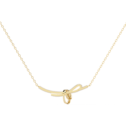 The 'Knot of Love' Diamond Gold Necklace- 0.90 Ct Round Brilliant Cut Lab Grown Diamonds