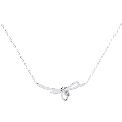 The 'Knot of Love' Diamond Gold Necklace- 0.90 Ct Round Brilliant Cut Lab Grown Diamonds