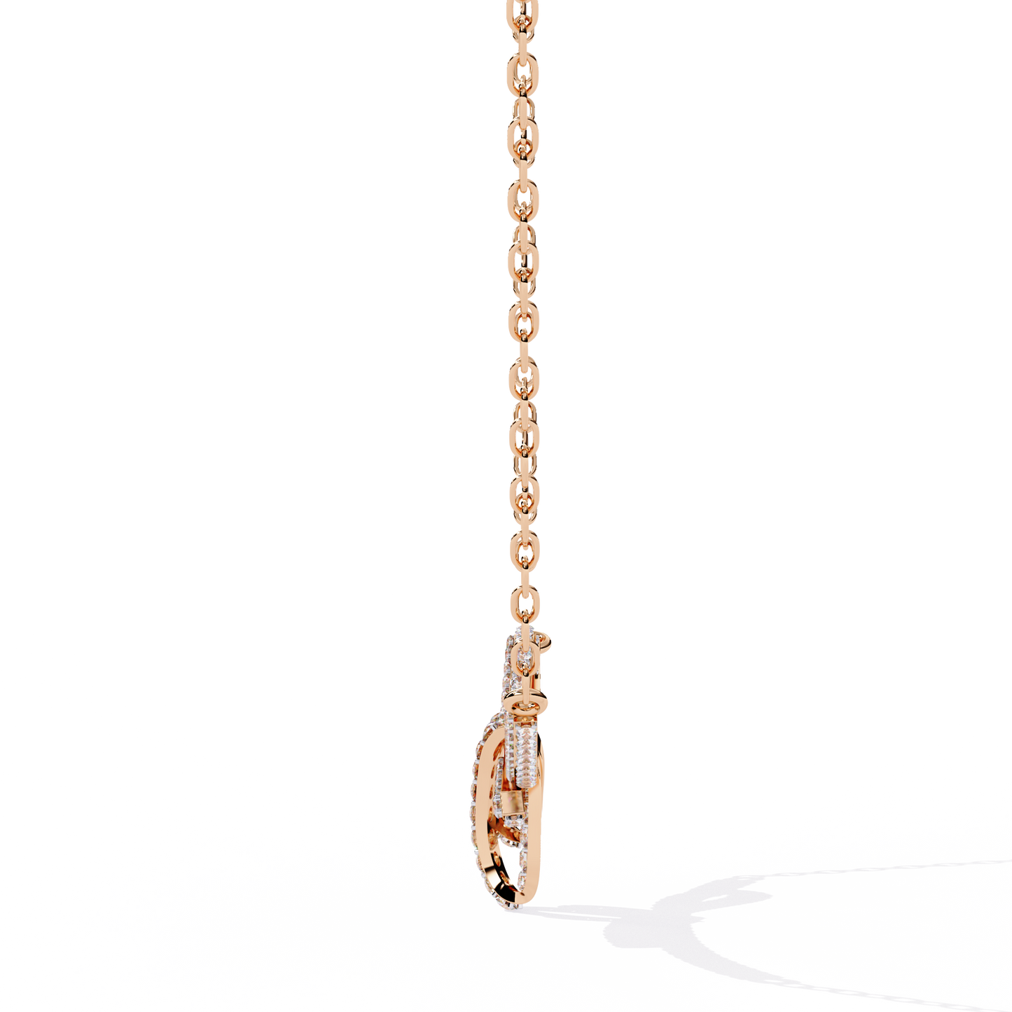 The 'Knot of Love' Diamond Gold Necklace- 0.90 Ct Round Brilliant Cut Lab Grown Diamonds