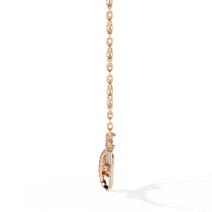 The 'Knot of Love' Diamond Gold Necklace- 0.90 Ct Round Brilliant Cut Lab Grown Diamonds