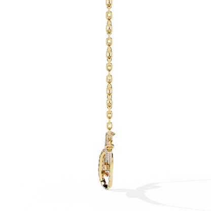 The 'Knot of Love' Diamond Gold Necklace- 0.90 Ct Round Brilliant Cut Lab Grown Diamonds