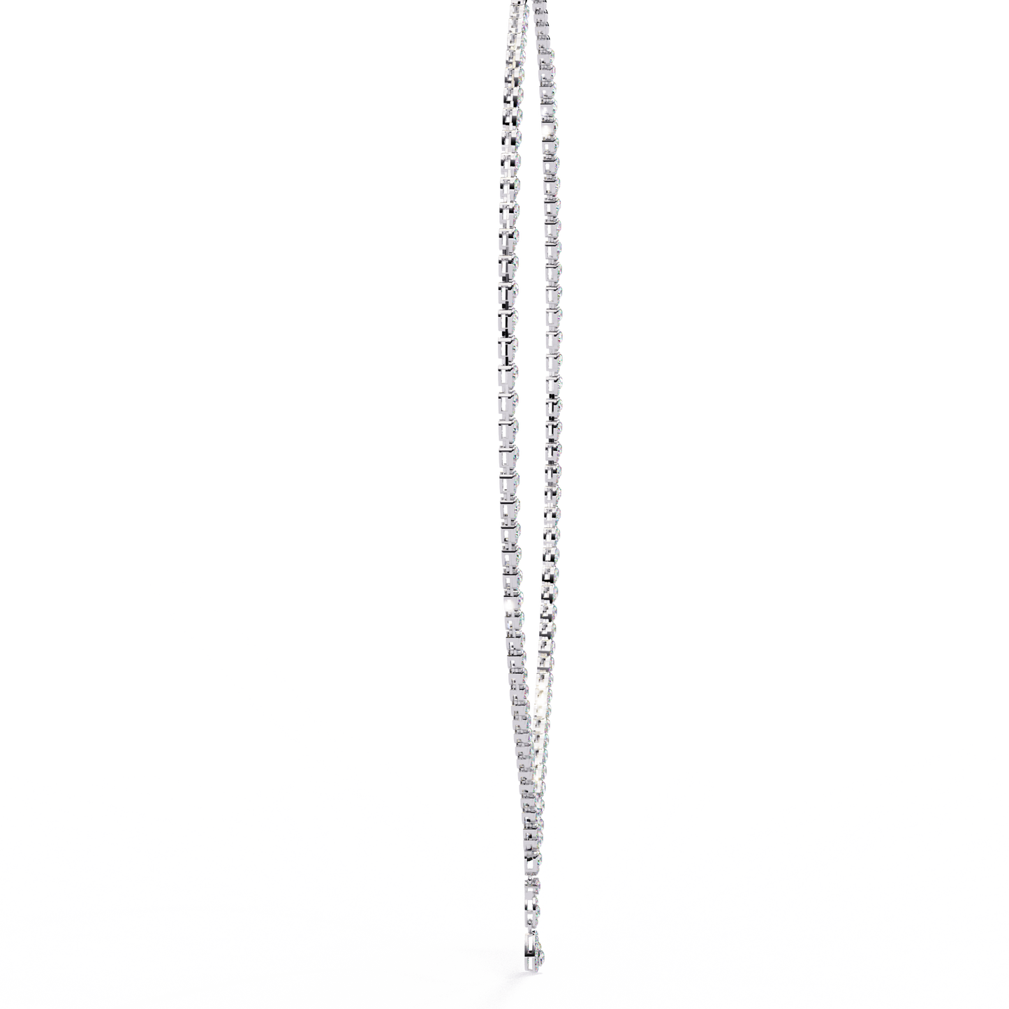 The Waterfall Diamond Lariat Necklace In Gold- 4.52 Ct