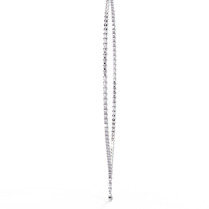 The Waterfall Diamond Lariat Necklace In Gold- 4.52 Ct