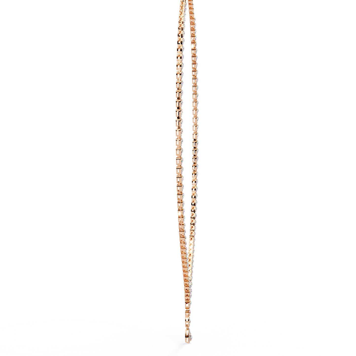 The Waterfall Diamond Lariat Necklace In Gold- 4.52 Ct