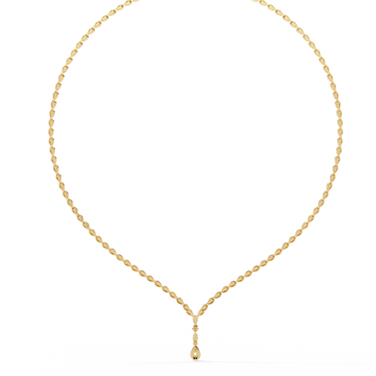 The Waterfall Diamond Lariat Necklace In Gold- 4.52 Ct