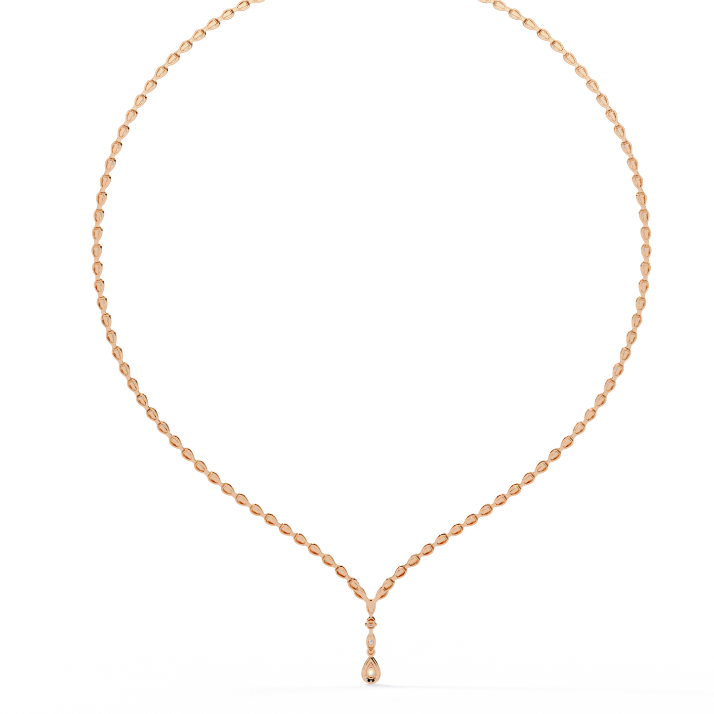 The Waterfall Diamond Lariat Necklace In Gold- 4.52 Ct