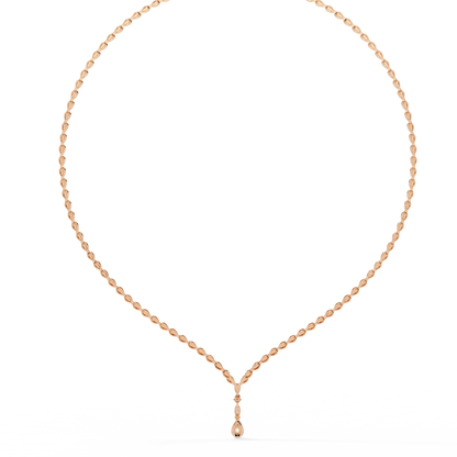 The Waterfall Diamond Lariat Necklace In Gold- 4.52 Ct