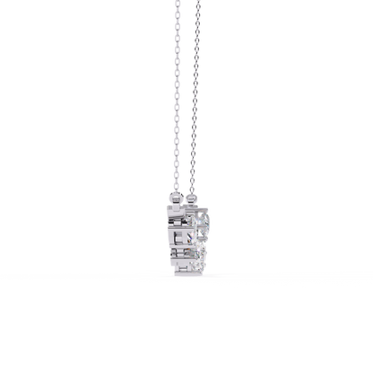 "Galaxy of Cuts" Assorted Diamond Cluster Necklace In Gold - 2.81Ct