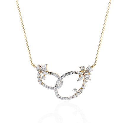 Intertwined Radiance Diamond Gold Pendant Necklace - 0.73 Ct