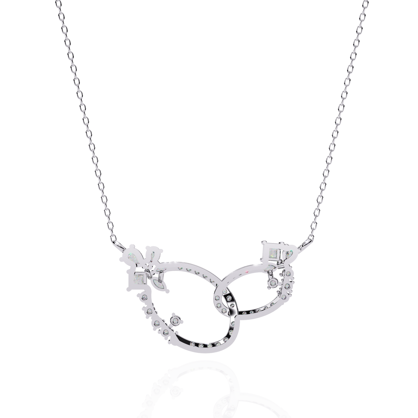 Intertwined Radiance Diamond Gold Pendant Necklace - 0.73 Ct