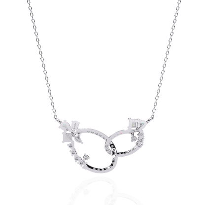 Intertwined Radiance Diamond Gold Pendant Necklace - 0.73 Ct