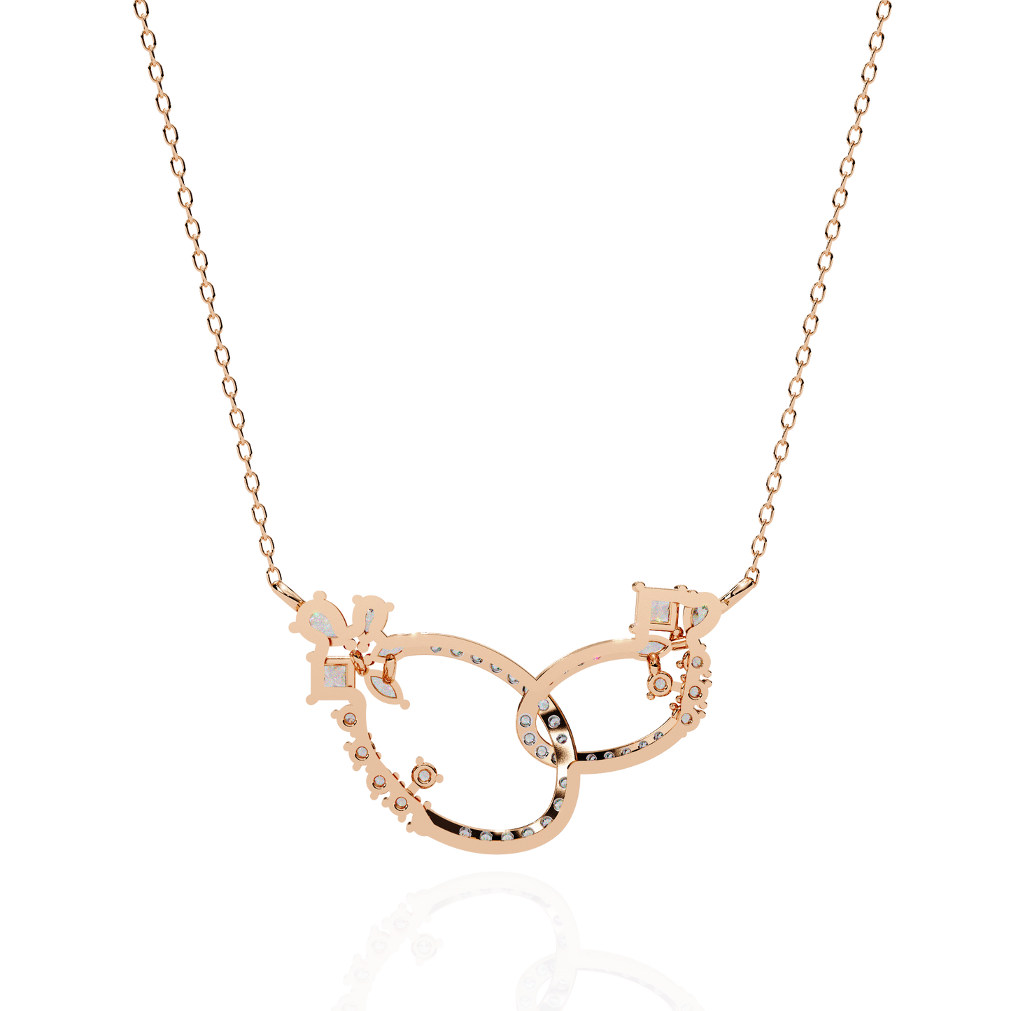 Intertwined Radiance Diamond Gold Pendant Necklace - 0.73 Ct