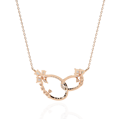Intertwined Radiance Diamond Gold Pendant Necklace - 0.73 Ct