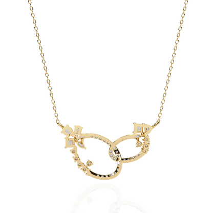 Intertwined Radiance Diamond Gold Pendant Necklace - 0.73 Ct