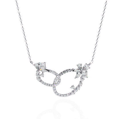 Intertwined Radiance Diamond Gold Pendant Necklace - 0.73 Ct