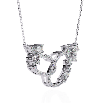Intertwined Radiance Diamond Gold Pendant Necklace - 0.73 Ct