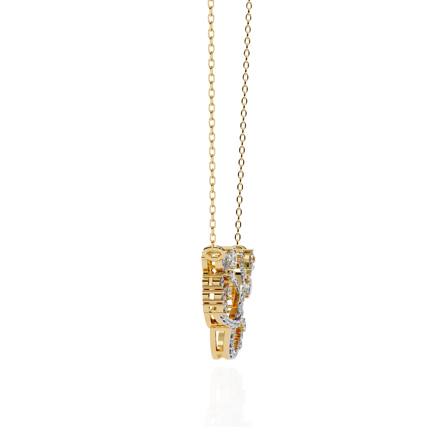 Intertwined Radiance Diamond Gold Pendant Necklace - 0.73 Ct