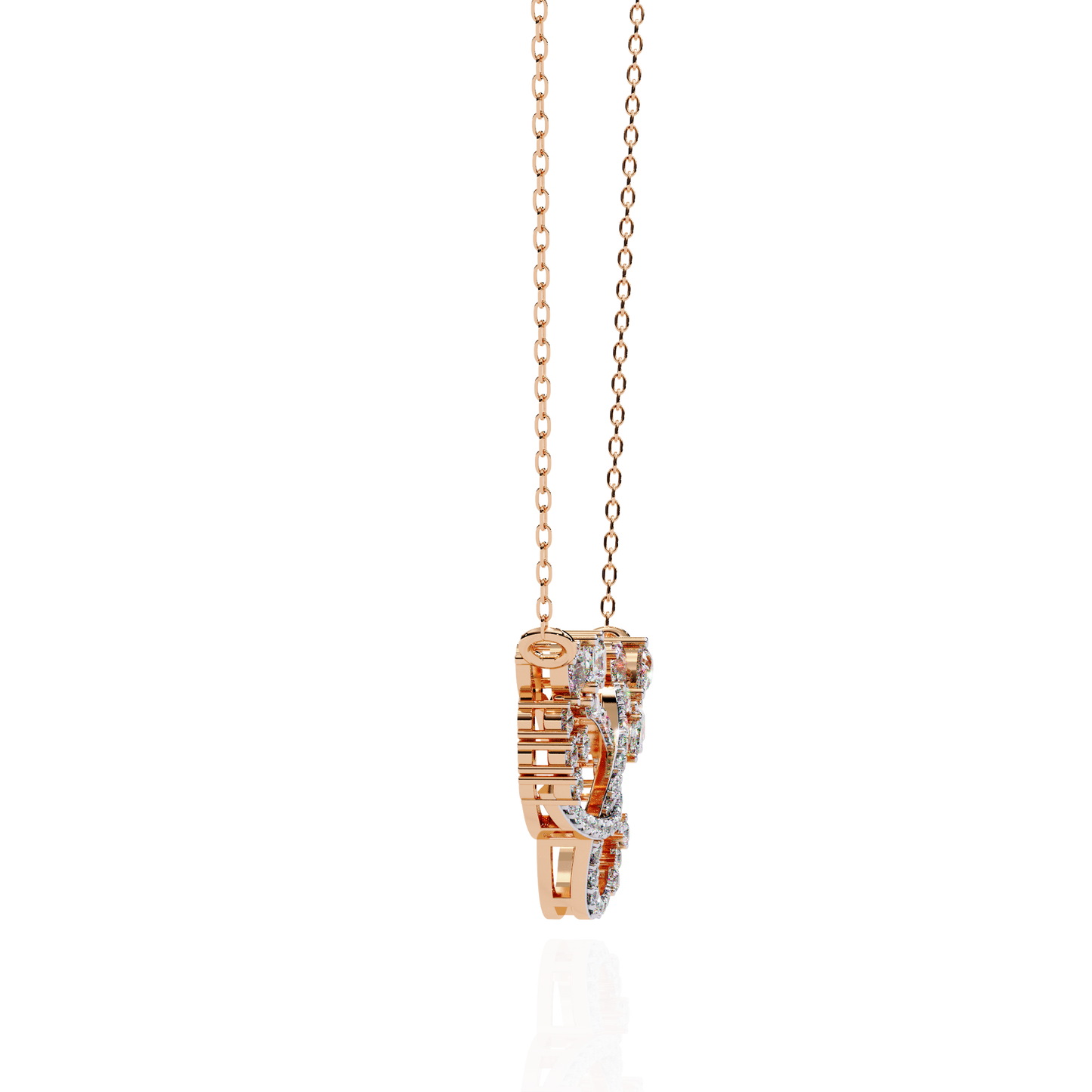 Intertwined Radiance Diamond Gold Pendant Necklace - 0.73 Ct