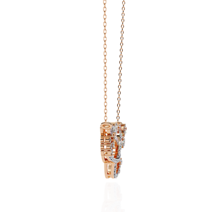 Intertwined Radiance Diamond Gold Pendant Necklace - 0.73 Ct