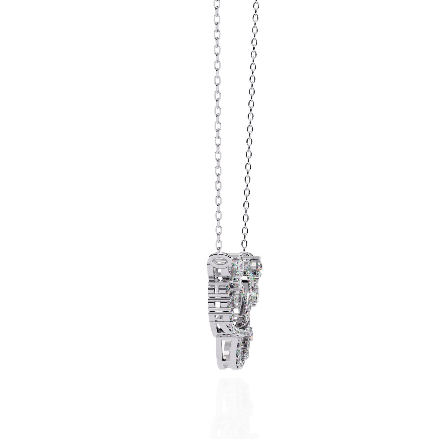 Intertwined Radiance Diamond Gold Pendant Necklace - 0.73 Ct