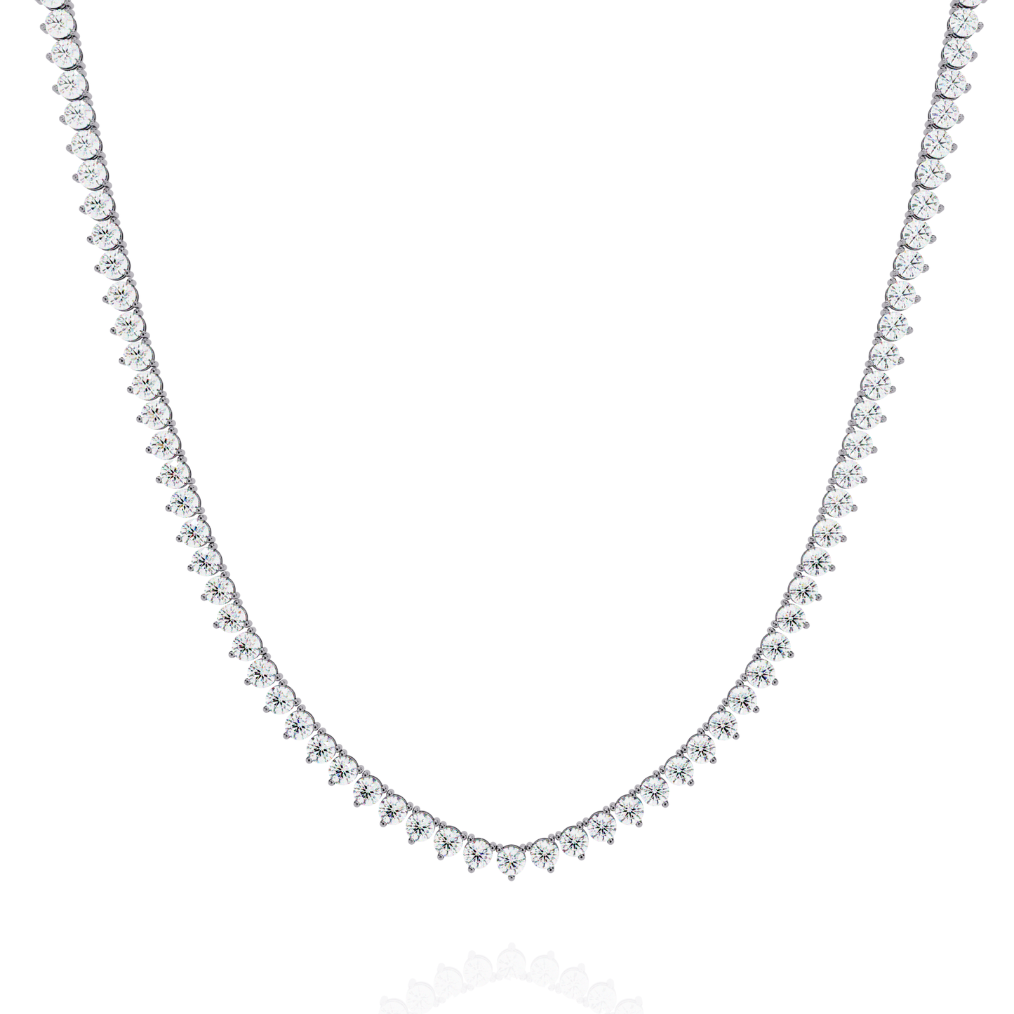 Eternal Radiance Tennis Necklace in Gold (5.70 CTW) Round Brilliant-Cut Diamonds