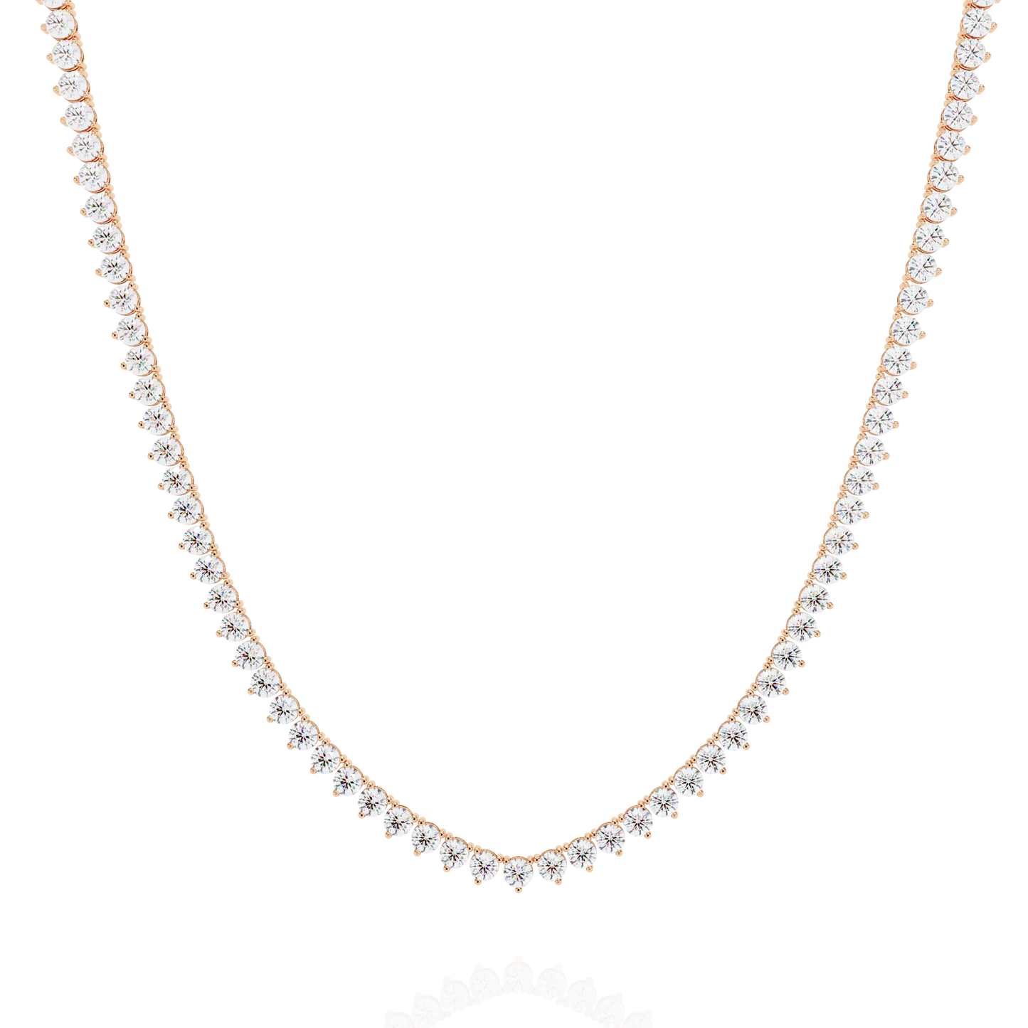 Eternal Radiance Tennis Necklace in Gold (5.70 CTW) Round Brilliant-Cut Diamonds