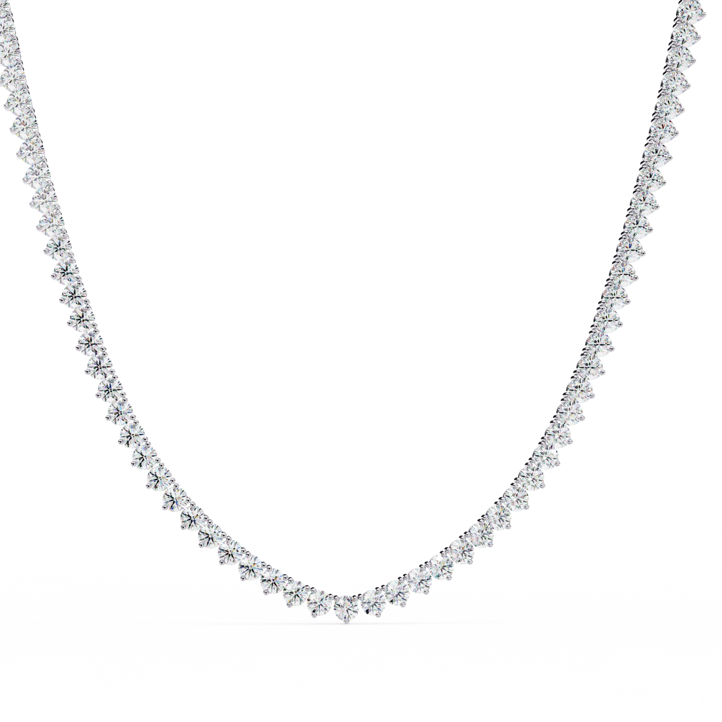 Eternal Radiance Tennis Necklace in Gold (5.70 CTW) Round Brilliant-Cut Diamonds