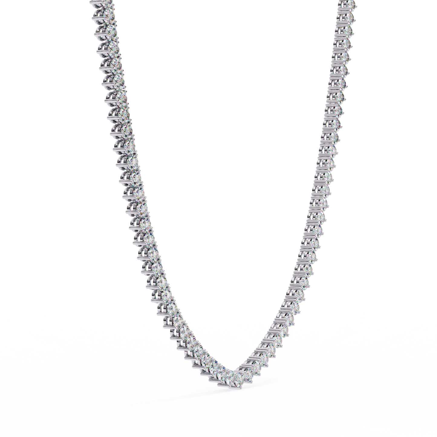 Eternal Radiance Tennis Necklace in Gold (5.70 CTW) Round Brilliant-Cut Diamonds