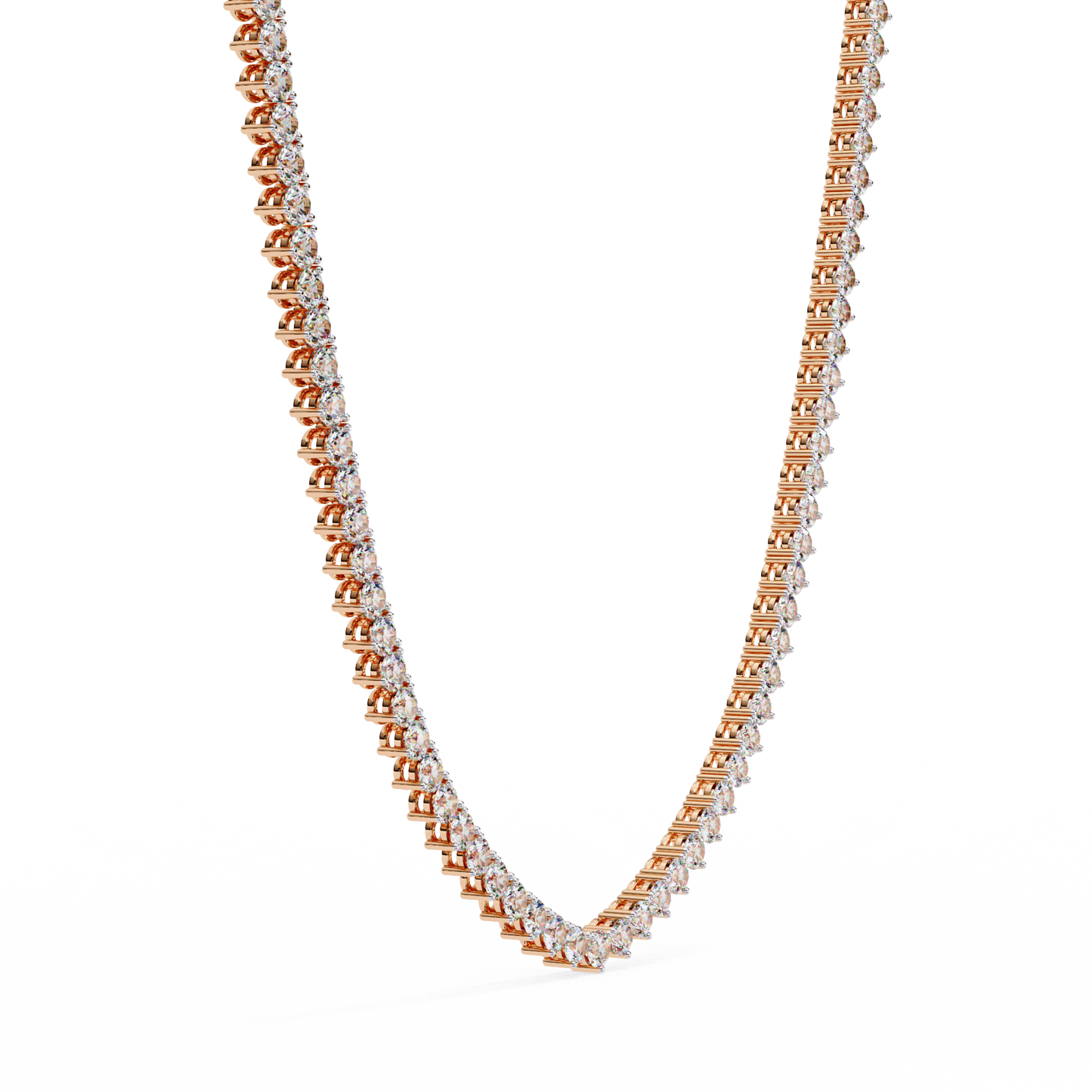 Eternal Radiance Tennis Necklace in Gold (5.70 CTW) Round Brilliant-Cut Diamonds