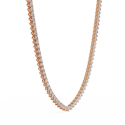 Eternal Radiance Tennis Necklace in Gold (5.70 CTW) Round Brilliant-Cut Diamonds