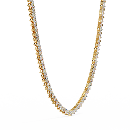 Eternal Radiance Tennis Necklace in Gold (5.70 CTW) Round Brilliant-Cut Diamonds