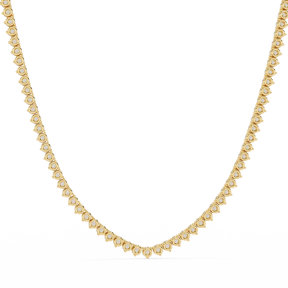 Eternal Radiance Tennis Necklace in Gold (5.70 CTW) Round Brilliant-Cut Diamonds