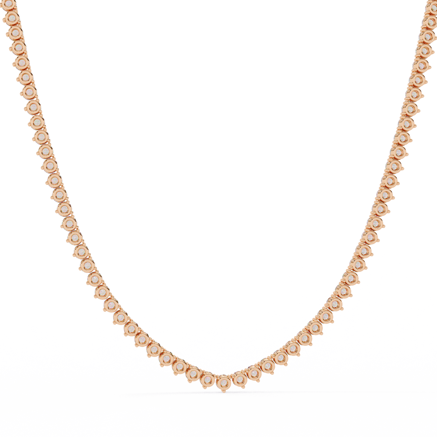 Eternal Radiance Tennis Necklace in Gold (5.70 CTW) Round Brilliant-Cut Diamonds