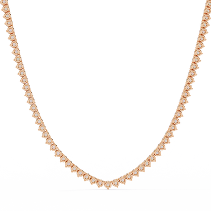 Eternal Radiance Tennis Necklace in Gold (5.70 CTW) Round Brilliant-Cut Diamonds