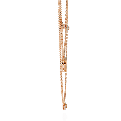 Eternal Halo Layered Gold Necklace (0.46 CTW) Round Brilliant-Cut Diamonds