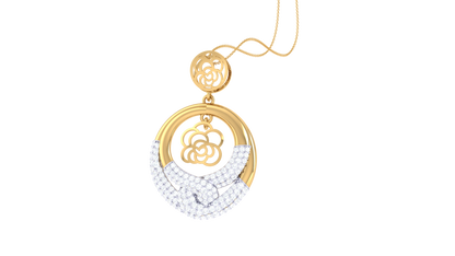 Orbit Glow Diamond Pendent In Gold - 0.74 Ct Brilliant Cut